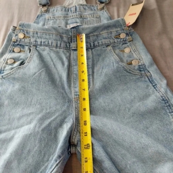 Levi's Loose Fit Overalls Light Wash Denim Jeans Jumpsuit 90s Romper Pants - Picture 11 of 14